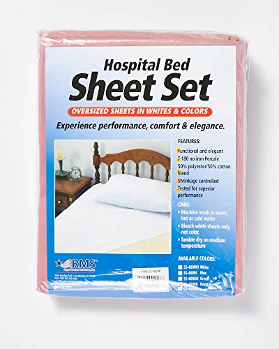 RMS Oversized Hospital Bed Sheet Set (Rusty Rose)