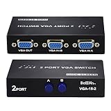 BeElion 2 Port 15 Pin Female(2 VGA in/1 VGA Out) VGA Switch Box for PC TV Monitor,Resolution up to 1920x1440(Not for DDC, DDC2, DDC2B Monitor)