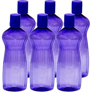 Princeware Aster Pet Fridge Bottle, 500ml, Set of 6, Violet