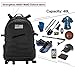 Aurosports Military Tactical Backpack 3 Day Assault Pack Molle Waterproof With Velcro Patch for Hiking Camping Trekking Hunting Travel, Black,40L/55L