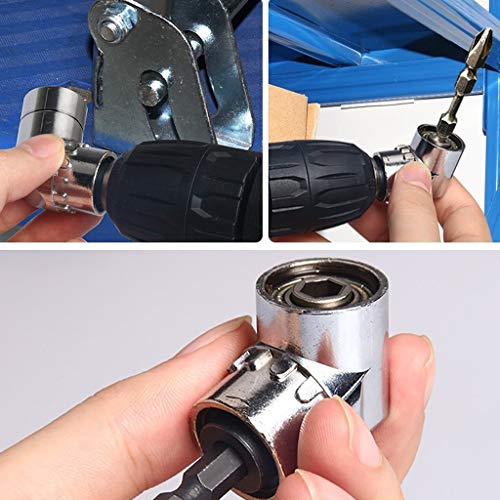 Clearance Sale!UMFun Drill Nut Bit Set With 105° Right Angle Extension Screwdriver Drill Attachment - Thumbnail 3