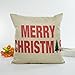 Challyhope Christmas Cartoon Throw Pillow Cases Linen Sofa Cushion Cover Home Decor Pillow Shell (Multicolor A)
