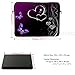 Meffort Inc 15 15.6 inch Neoprene Laptop Sleeve Bag Carrying Case with Hidden Handle and Adjustable Shoulder Strap - Purple Butterfly Heart