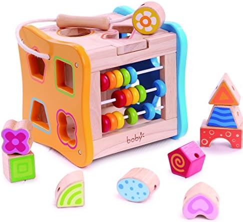 Wooden Shape Sorter - Lacing Beads for Toddlers #1 Skill Development Toy