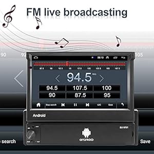 CAMECHO 7 Pollici Autoradio 1 Din GPS con schermo Supporta Bluetooth/FM Radio/WiFi/Mirror Link per telefono Android iOS - immagine 5