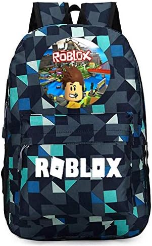 Kids Roblox Backpack Student Bookbag Laptop Bag Travel Computer Bag for Boys Girls Teens Game Fans Gifts (Lingger 5)