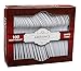 Crystalware, Heavy-Weight White Plastic Forks, Durable, Disposable, 100/box