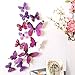 Wall Stickers,Elaco 12pcs 3D Butterfly Rainbow Decal Wall Stickers Home Decorations (Purple)