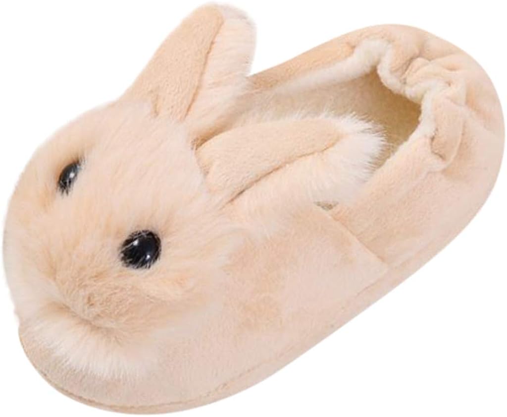 Kinple Boys Girls Rabbit Slippers Cute Cartoon Funny House Slippers Fur