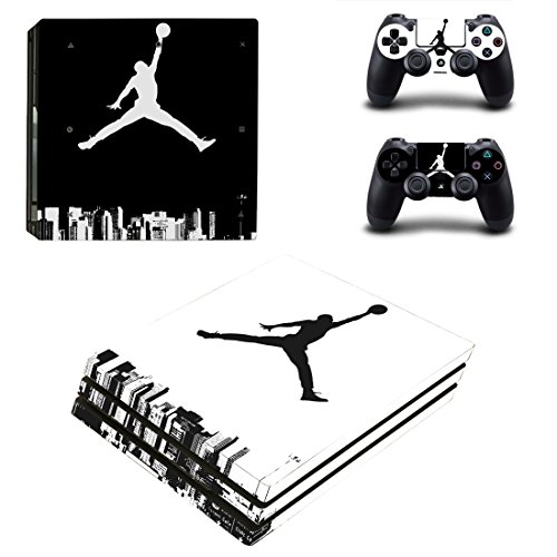 L'Amazo Best Sport fans American football basketball baseball PS4 Pro Designer Skin Game Console System p 2 Controller Decal Vinyl Protective Covers Stickers for PlayStation 4 Pro (Air Street)