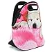 icolor Pink Dog Soft Friendly Insulated Lunch box - Bag Neoprene Handbag lunchbox Cooler warm Pouch Tote bag