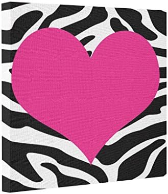 Kappies nip Gallery Wrapped Canvas Hot Pink Heart on Zebra Wild Wall Photo Printing On Canvas