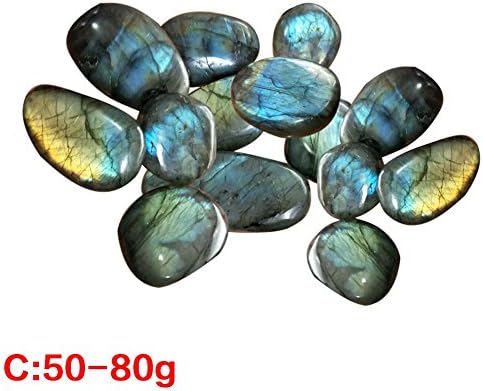100 Natural Crystal Moonstone Raw Gemstone Ornament Polished Quartz Labradorite Plagioclase Ore Specimen Handicraft Pieces Played on Palms Fish Tank Decorating Stone Healing Stone Resembling