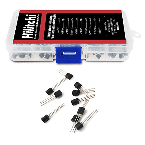Hilitchi 250-Piece 10 Values NPN PNP Power General Purpose Transistors Assortment Kit - BC327-BC558