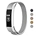 Keasy Replacement Metal Bands Compatible for Fitbit Alta and Fitbit Alta HR, Stainless Steel Replacement Bands for Women Men