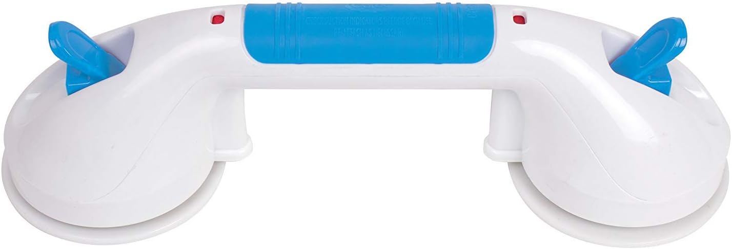 Carex Suction Shower Grab Bar – 12” Ultra Grip Shower Handle - Dual Locking Grab Bars for Bathtubs and Showers – Seniors, Disabled, Handicap, Elderly Assistance Product: Health & Personal Care