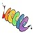 SICA 110cm Rainbow Spiral Curlie Tail Windmill Colorful Wind Spinner Tent Garden Decoration
