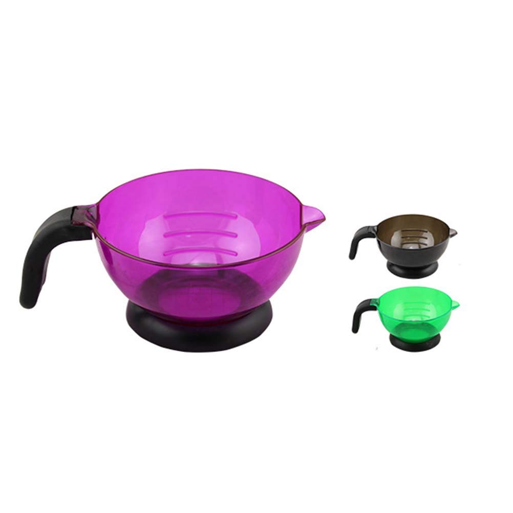 Lurrose Hair Color Bowl Hair Mixing Tinting Bowl with Handle DIY Hair Dye Tools for Salon Barbershop Hairdressers (Purple) : Beauty