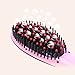 DASKY 29W Digital Anti Static Ceramic Hair Straightener Heating Detangling Hair Brush Paddle Brush For Faster Straightening Styling Massage Straightening Iron (Pink)