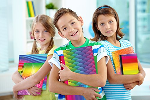 New Generation - Rainbow - 2 Pocket Folders / Portfolio 48 PACK Letter Size with 3 Hole Punch to use with your Binder - Heavy Duty Glossy Finish UV Laminated Folders ( 48 PACK Assorted 6 Designs ) - Thumbnail 2
