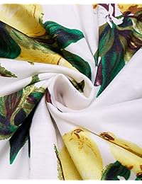 abyoxi para mujer sin mangas de verano cuello redondo vestido limón floral impreso correa de espagueti vestidos