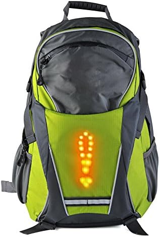iHuniu LED Turn Signal Light Reflective Vest Backpack/Waist Pack/Business/Travel/Laptop/School Bag Sport Outdoor Waterproof for Safety Night Cycling/Running/Walking