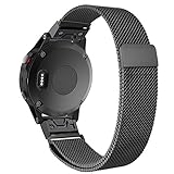 YOOSIDE for Garmin Fenix 5X/5X Plus Watch Band, 26mm Milanese Loop Metal Stainless Steel Replacement Bracelet Strap for Garmin Fenix 3/Fenix 5X/5X Plus,Fit Wrist 6.7~9.4in(NOT for Fenix 5/5S)