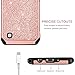BENTOBEN Compatible with LG Tribute HD Case, LG X Style Case, LG Volt 3 Case,Slim Hybrid Soft Rubber Hard Cover Sparkly PU Leather Protective Case for LG Tribute HD/X Style/Volt 3/LS676,Rose Gold