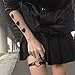 Freedi 1PCS hoker Necklace Black PU Leather Love Heart Collar Punk Goth Fans Chain for Women