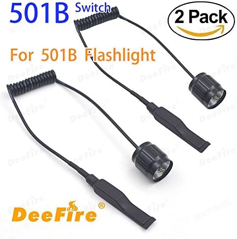 DeeFire Double Switch Remote Pressure Switch Rat Tail Switch for 501B LED Torch Flashlight
