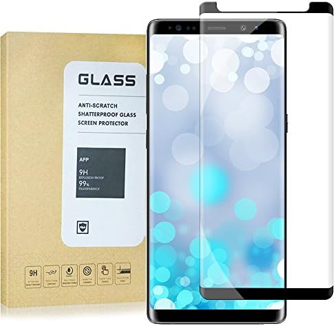 YiYiYi Galaxy Note 8 Black Screen Protector,Tempered Glass,[Case Friendly][3D Curved Edge] [Full Coverage],Anti-Scratch ,9H Hardness,For Samsung Note 8 Black
