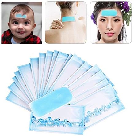 Finlon 15Pcs Fever Cooling Gel Patch, Fever Reducer Pad Cooling Relief Patch for Fever Migraine Headache Patches Forehead Instant Cooling Relief Packs for Baby Adults