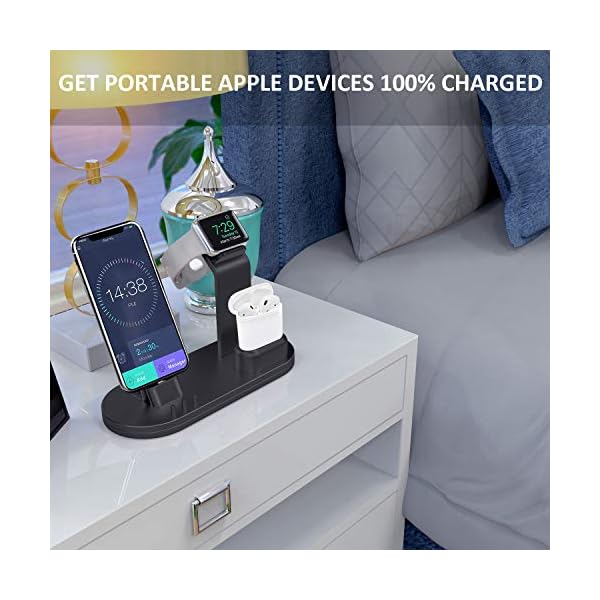 Olebr 3 In 1 Charging Stand Compatible With Iwatch Series 6 Se 5 4 3 2 1 Airpods Pro And Iphone Series 12 11 Series Xs Iosthings Com
