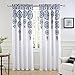 DriftAway Weeping Flowers Room Darkening Curtains for Living Room 84 Inches Long Boho Moroccan Medallion Floral Rod Pocket Drapes Dining Room Bedroom Thermal Window Treatment 2 Panels