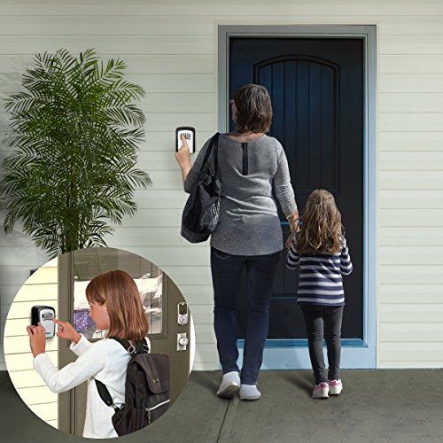 PHILORN Key Lock Box, 4-Digit Combination Lockbox | Resettable Code - Weatherproof - Wall or Door Mounted | Top Security, Ultra-Sturdy Key Safe for Jewelry, Card, House Key Storage