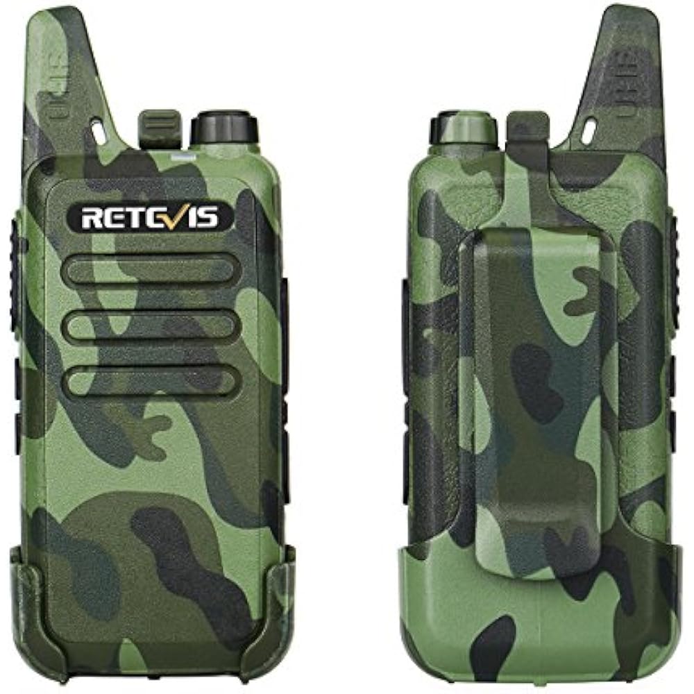 Retevis RT22 Walkie Talkies Rechargeable Voice Activated Scan Emergency