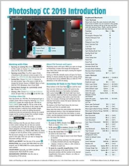 Adobe Photoshop CC 2019 Introduction Quick Reference Guide (4-page Cheat Sheet of Instructions, Tips & Shortcuts - Laminated Card)