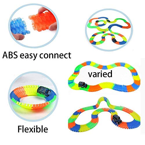 image for BIGWING Style Track Car Toys, Magic Track Cars Set with 2 Race Cars, 1