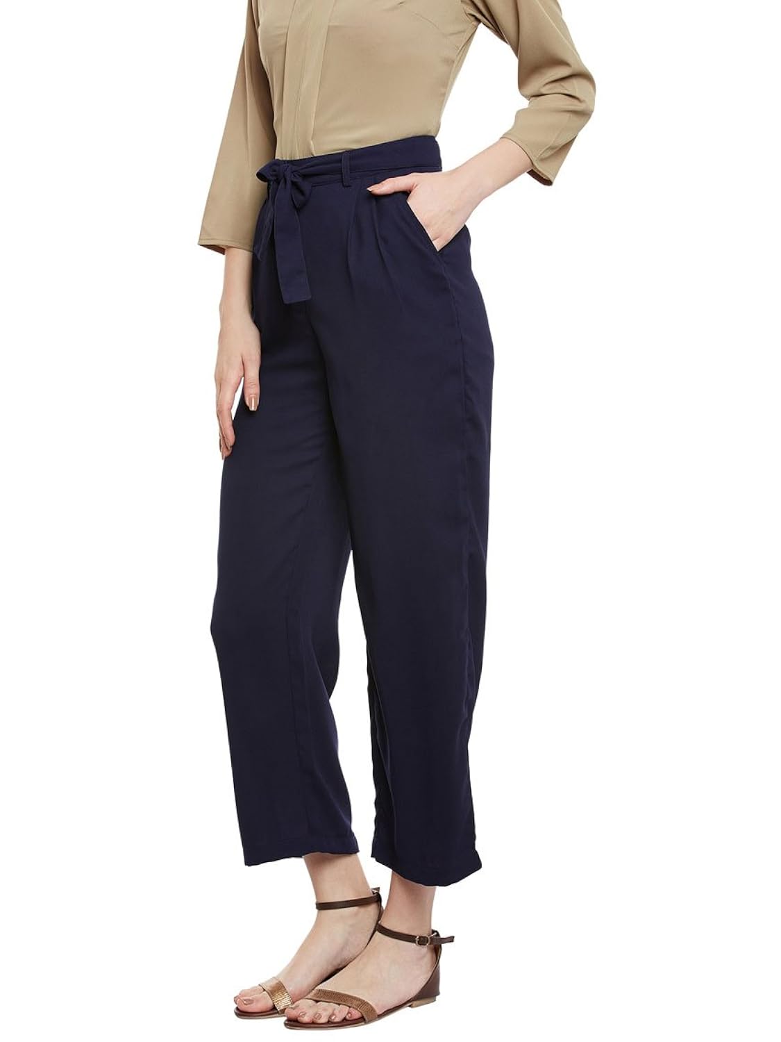 bohobi solid women's high-waist culottes