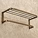 Leyden Antique Brass Towel Shelves, Bath Towel Rack with Towel Bar for Bathroom Wall Mounted