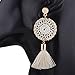 Solememo 7 Colors Handmade Bohemian Tassel Earrings Vintage Ethnic Jewelry Earrings (White)