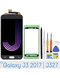 Pantalla LCD de reemplazo de pantalla táctil digitalizador para Samsung Galaxy J3 2017 J327 Emerge Prime SM-J327R4 J327T4 J327T1 J3 Amp Prime 2 SM-J327AZ J327A J327P J3 V 2017 J327V Eclipse J327VPP (Negro)