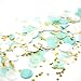 Premium 1-inch Round Tissue Paper Party Table Confetti - 50 Grams (Mint, White, Gold Mylar Flakes)