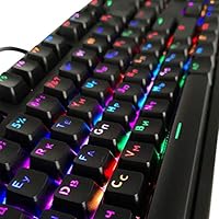 HOWWOH 104 Keycaps Russian Translucent Backlight Keycaps for Cherry MX Keyboard Switch