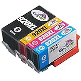 Kingway Compatible 920XL Ink Cartridge Work with OfficeJet 6500 6500A 7500 7500A 7000 6000 E709 E710 Printer 4 Pack(1 Black,1 Cyan,1 Magenta,1 Yellow)