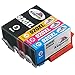 Kingway 920 920 XL High Yield Compatible Ink Cartridges Replace HP 920XL, 4 Pack for HP OfficeJet 6500 6500A 7500 7500A 7000 6000 E609 E710 E709 Inkjet Printers (1 Black, 1 Cyan, 1 Magenta, 1 Yellow)