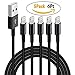 SMALLElectric 5 pack 6FT Lightning Cable Data & Sync Iphone Charging Cord 8 Pin to Long USB Cable Charger for iPhone 7 / 7 Plus / 6 / 6s / 6 plus / 6s plus / iPhone 5 / 5s / 5c / iPad / iPod -Black