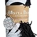 Bonita Beach Collection Round 'Roundie' Beach Towel Thick Terry Cotton with Fringe Tassels - Various Designs & Colors (The Congo Peacock (Black & White))