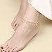 OPK Jewelry 18k Gold Plated Copper Women Anklet Bracelet Chain Lantern/Heart/Bells Pendant Adjustable
