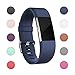 iGK For Fitbit Charge 2 Bands, Adjustable Replacement Bands with Metal Clasp for Fitbit Charge 2 Wristbands Classic Edition Navy Large